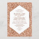 Search for gold confetti wedding invitations Rose gold glitter