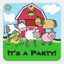 Search for farm animal birthday stickers Rooster