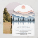 Search for mountain sunset wedding invitations Blue