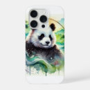 Search for panda bear iphone cases Watercolor
