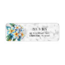 Search for hawaiian wedding return address labels Blue