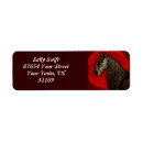 Search for friesian horse return address labels Black