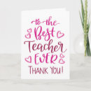 Search for best teacher ever cards Typography