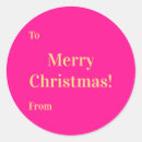 Search for hot pink and gold stickers Merry christmas