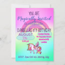 Search for unicorn rainbow colours invitations Kawaii