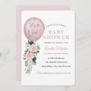 Search for balloon baby girl shower invitations Pink