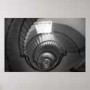 Search for black and white staircase posters Spiral