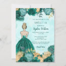Search for turquoise sweet 16 invitations Glitter