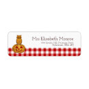 Search for pumpkin birthday return address labels Gingham