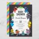 Search for sesame street baby shower invitations Cookie monster