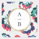 Search for turquoise flowers stickers Vintage