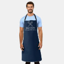 Search for navy blue monogram aprons Chef