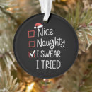 Search for naughty santa christmas tree decorations Pyjamas
