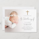Search for modern christening invitations Gold