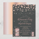 Search for rose gold retirement invitations Retiring