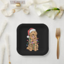 Search for golden retriever christmas plates Santa