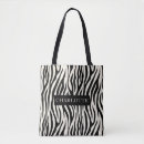 Search for animal pattern tote bags Zebra