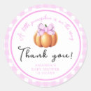 Search for pumpkin baby shower thank you stickers Bow
