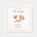 Search for love pizza napkins Watercolor