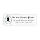 Search for man return address labels Black and white