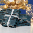 Search for blue camouflage wrapping paper Chic