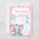 Search for elephant girl birthday invitations Party
