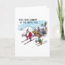 Search for skiing humor postcards Santa claus