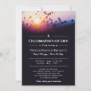 Search for floral memorial service invitations Navy blue
