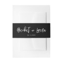 Search for wedding invitation belly bands Black