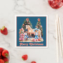Search for christmas scene napkins Horse