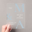 Search for blue and white wedding invitations Minimal