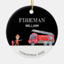 Search for firefighter christmas tree decorations Fire engine