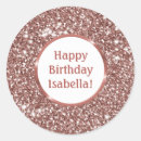 Search for faux rose gold stickers Happy birthday