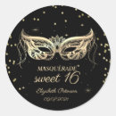 Search for gold masquerade stickers Sweet sixteen
