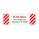 Search for red white stripes return address labels Vintage