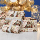 Search for claus wrapping paper Vintage santa claus