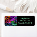 Search for pink butterfly return address labels Black