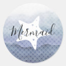 Search for blue mermaid stickers Under the sea