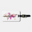 Search for world map luggage tags Gold