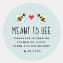 Search for meant to bee wedding stickers Thank you