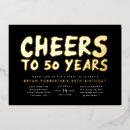 Search for foil 50th birthday invitations Stylish