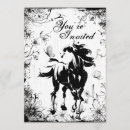 Search for black white horse invitations Party