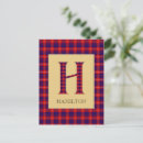 Search for gingham monogram postcards Tartan