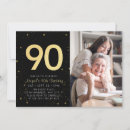 Search for 90th photo birthday invitations Glitter