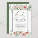 Search for peonies baby shower invitations Botanical