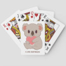 Search for cute koalas playing cards Illustration