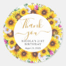 Search for sunflower watercolor stickers Thank you