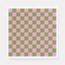 Search for green and white checkered napkins Chessboard