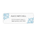 Search for blue snowflake return address labels White
