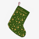 Search for gold christmas stockings Green and gold
